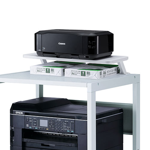 モニター台（机上台・ホワイト・クランプ式・幅60cm・木製）