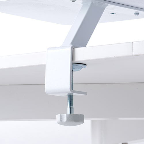 【アウトレット】モニター台（机上ラック・卓上・幅100cm・ロング・奥行26cm・白・木製・クランプ・ノートパソコン・プリンタ・キーボード収納・おしゃれ） サンワサプライ MR183W