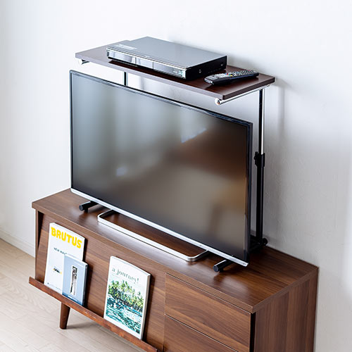 簡易チェアー　テレビ台　ディスプレイ台 幅140.6～208.7cm ] 伸縮テレビ台 テレビ台 ローボード 2台