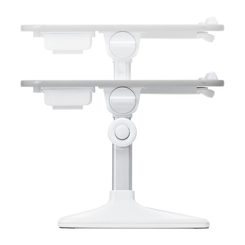 折りたたみデスク（ノートパソコンデスク・高さ調整・角度調整・グレー・幅60cm）