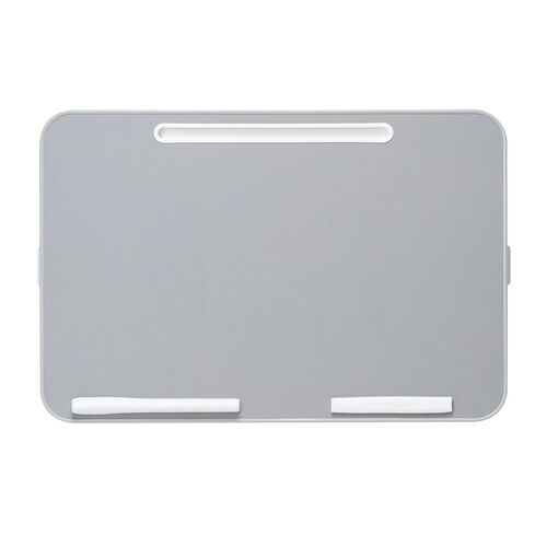 折りたたみデスク（ノートパソコンデスク・高さ調整・角度調整・グレー・幅60cm）