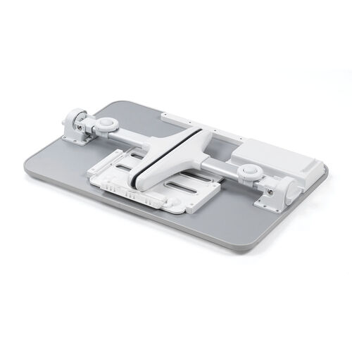 折りたたみデスク（ノートパソコンデスク・高さ調整・角度調整・グレー・幅60cm）