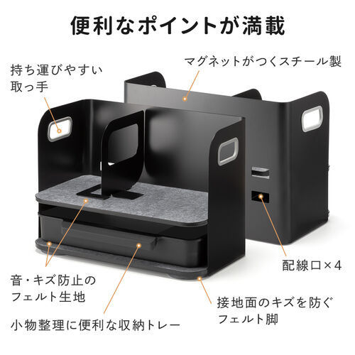 デスク収納ボックス（デスク上置棚・机上収納ボックス・机上台・デスクオーガナイザー・整理整頓・小物収納・卓上収納・A4収納・本・文房具・組み立て不要・ホワイト）