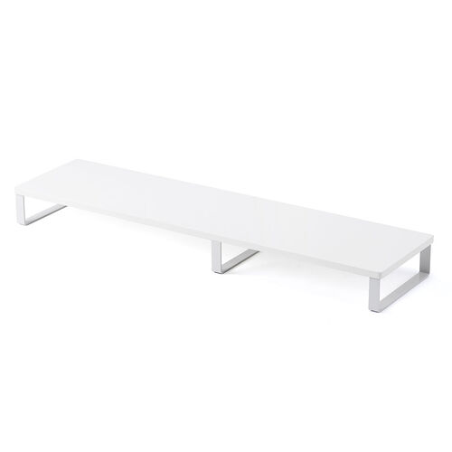 モニター台（机上台・幅100cm・モニター下収納・木製・ホワイト）