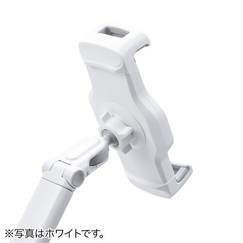 タブレット用フロアスタンド（アーム式・iPad・4～13インチ対応・角度・高さ・360度回転調整可能・ 床置設置・サイネージ・ベッドサイド・ブラック）