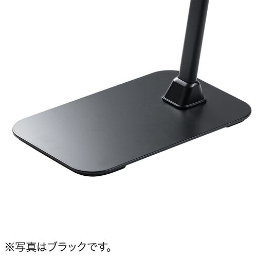 タブレット用フロアスタンド（アーム式・iPad・4～13インチ対応・角度・高さ・360度回転調整可能・ 床置設置・サイネージ・ベッドサイド・ホワイト）