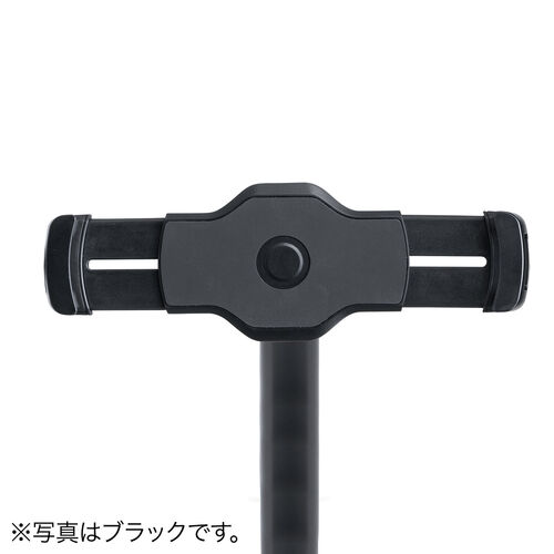 タブレット用フロアスタンド（アーム式・iPad・4～13インチ対応・角度・高さ・360度回転調整可能・ 床置設置・サイネージ・ベッドサイド・ホワイト）