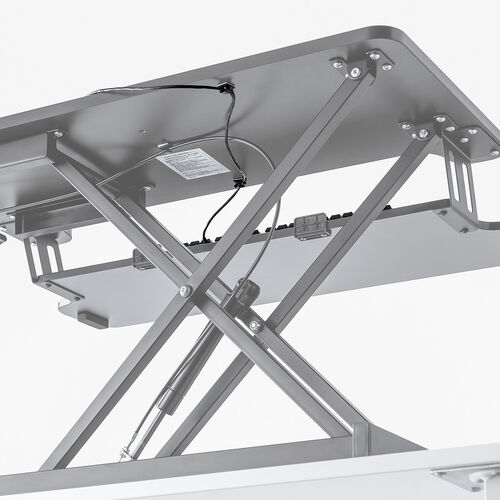 スタンディングデスク（リフトアップデスク・卓上・ガス圧昇降・幅80cm・モニターアーム取付対応・高さ調整11.5～51cm・キーボード台・作業台）