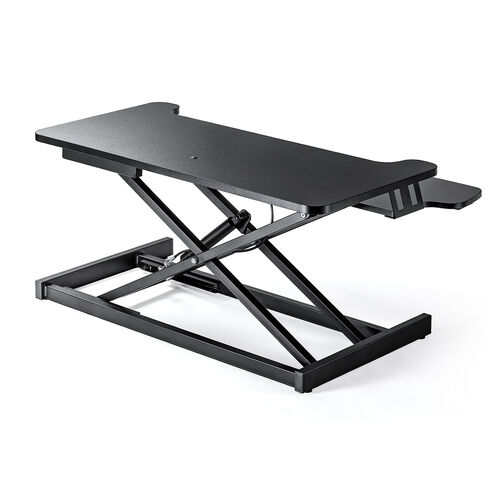 スタンディングデスク（リフトアップデスク・卓上・ガス圧昇降・幅80cm・モニターアーム取付対応・高さ調整11.5～51cm・キーボード台・作業台）