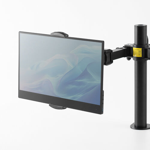 タブレットホルダー（モニターアーム・VESA取り付け・7～16インチ対応・モバイルモニター取付・耐荷重2kg）