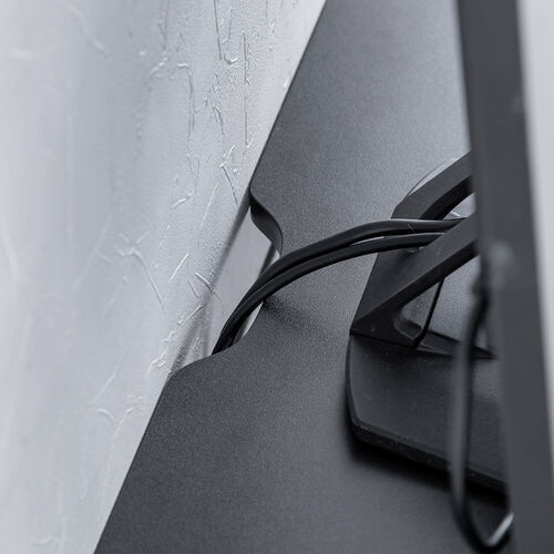 モニター台（2段式・幅60cm・机上台・モニター下収納・2段収納・木製・ブラック）