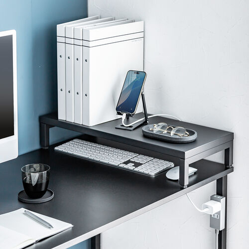 モニター台（机上台・幅60cm・モニター下収納・耐荷重10kg・スチール製）