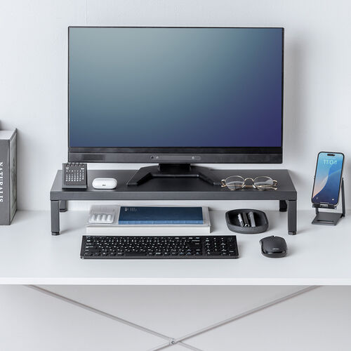 モニター台（机上台・幅60cm・モニター下収納・耐荷重10kg・スチール製）