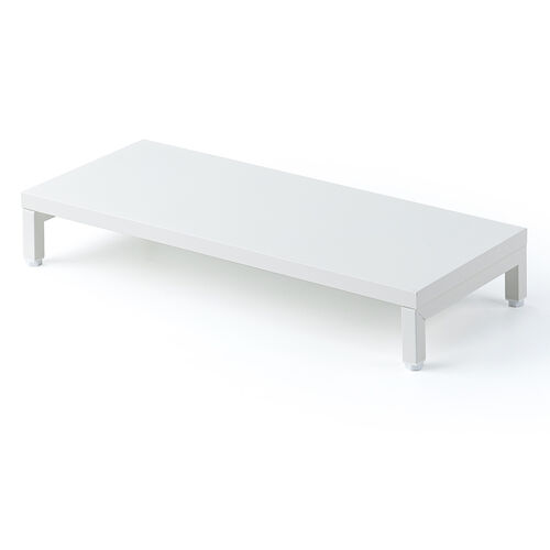 モニター台（机上台・幅60cm・モニター下収納・耐荷重10kg・スチール製・ホワイト）