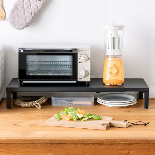 モニター台（机上台・幅60～100cm・モニター下収納・耐荷重5kg・スチール製）