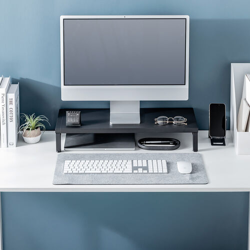 モニター台（机上台・幅60～100cm・モニター下収納・耐荷重5kg・スチール製）