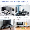 モニター台（机上台・幅60～100cm・モニター下収納・耐荷重5kg・スチール製・ホワイト）