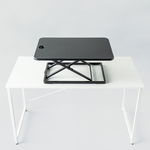 スタンディングデスク（リフトアップデスク・卓上・バネ圧昇降・幅67cm・モニターアーム取付対応・高さ調整4.5～40.5cm・作業台）