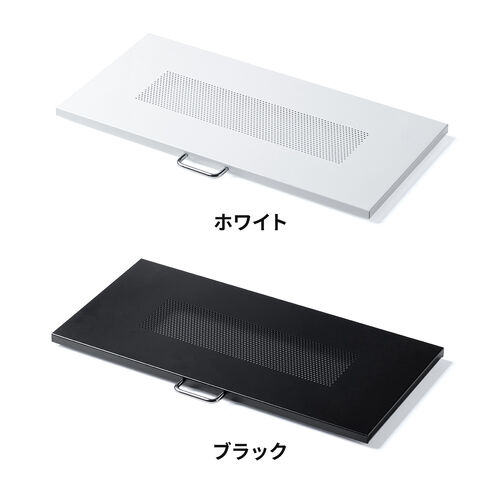 （キーボードスライダー・机上台・小型ローラー付・幅52.6cm・キーボード・マウス・ノートパソコン・スチール製・ブラック）