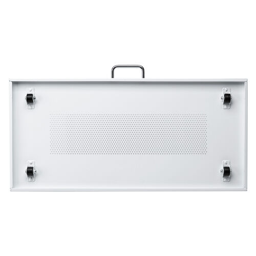 キーボードスライダー（机上台・小型ローラー付・幅52.6cm・キーボード・マウス・ノートパソコン・スチール製・ホワイト）