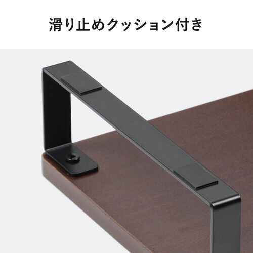 モニター台（机上台・幅40cm・モニター下収納・木製・ブラック）