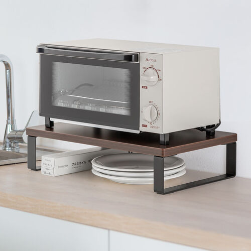 モニター台（机上台・幅40cm・モニター下収納・木製・ダークブラウン）