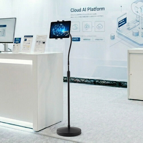 iPadタブレットアームスタンド(フロアスタンド・床置設置・高さ調節可能・寝ながら・ベッド フレキシブル・8～10.9/11インチ対応・ハイブリット授業）