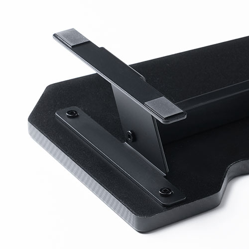 モニター台（机上ラック・卓上・幅100cm以上・ロング・奥行25cm・黒・木製天板・スマホ・タブレット・ノートパソコン・プリンタ・キーボード収納） サンワサプライ MRG001