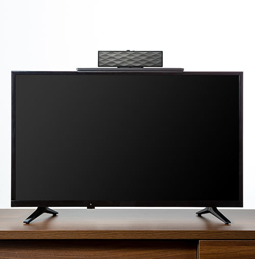 ディスプレイボード・テレビ/モニター上部収納台（小物置・リモコン設置・サウンドバー設置・収納トレー・幅34cm)