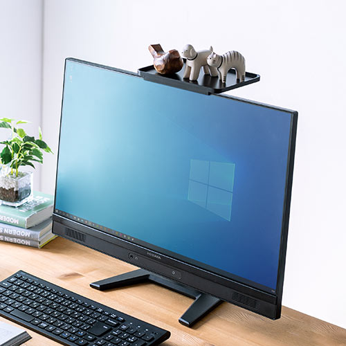 ディスプレイ上収納台（テレビ上収納・ディスプレイボード・WEBカメラ設置台・幅18cm）