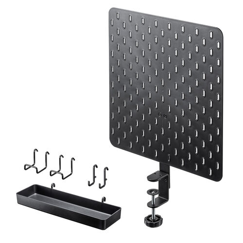 パンチングボード（クランプ式・ケーブルオーガナイザー・ケーブル収納・タップ収納・小物整理・有孔ボード・デスクパネル）