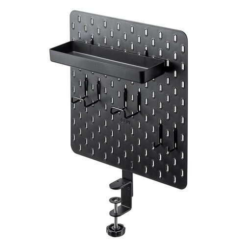 パンチングボード（クランプ式・ケーブルオーガナイザー・ケーブル収納・タップ収納・小物整理・有孔ボード・デスクパネル）