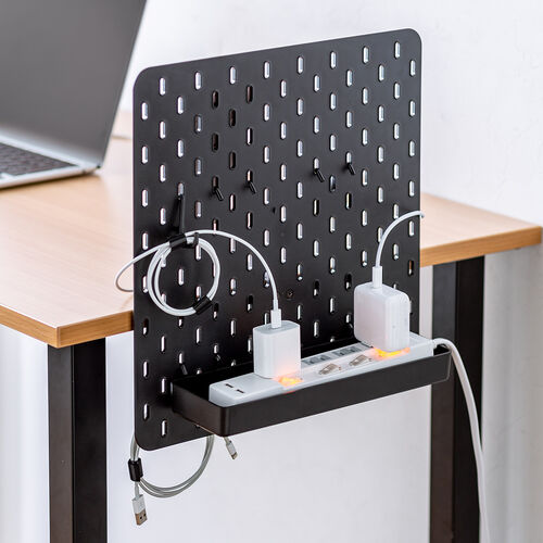 パンチングボード（クランプ式・ケーブルオーガナイザー・ケーブル収納・タップ収納・小物整理・有孔ボード・デスクパネル）