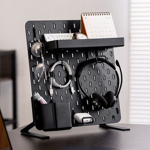 パンチングボード（スタンド式・ケーブルオーガナイザー・ケーブル収納・タップ収納・小物整理・有孔ボード・デスクパネル）