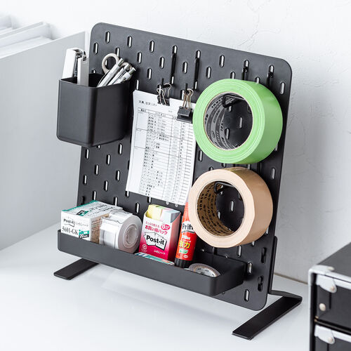 パンチングボード（スタンド式・ケーブルオーガナイザー・ケーブル収納・タップ収納・小物整理・有孔ボード・デスクパネル）