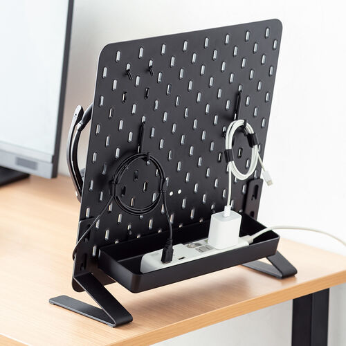 パンチングボード（スタンド式・ケーブルオーガナイザー・ケーブル収納・タップ収納・小物整理・有孔ボード・デスクパネル）