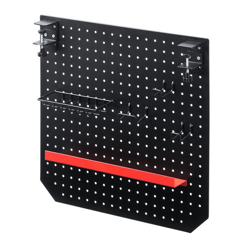 ケーブルオーガナイザー（クランプ固定・パンチングボード・25mmピッチ・ケーブル・タップ・小物収納・デスクパネル）