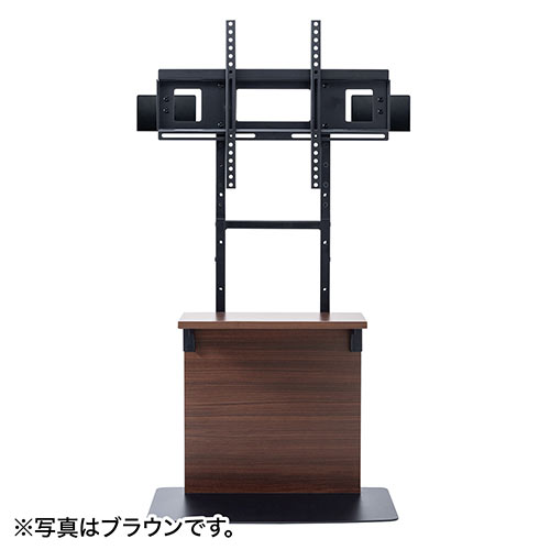 テレビスタンド（壁寄せ・32型/40型/43型/49型/50型/52型/55型対応・着脱可能棚板・3段階高さ調整・固定脚・薄い木目)