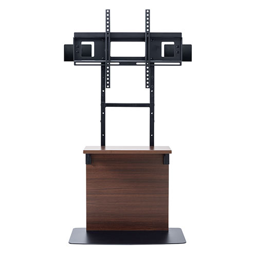 テレビスタンド（壁寄せ・32型/40型/43型/49型/50型/52型/55型対応・着脱可能棚板・3段階高さ調整・固定脚・濃い木目)