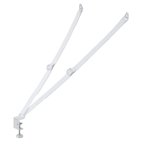 テレビ転倒防止ベルト（VESA取付・クランプ固定・穴あけ不要・壁固定対応・ホワイト）