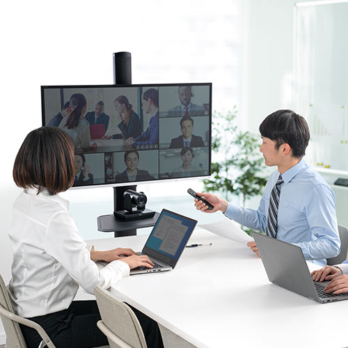 テレビスタンド｜ハイタイプ・キャスター付・高さ調整・65/75インチ対応