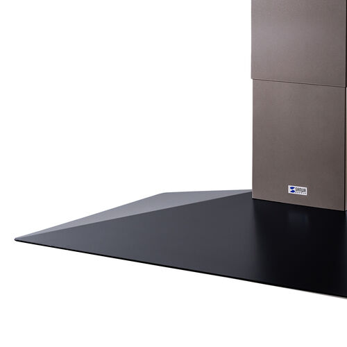 壁寄せテレビスタンド（ロータイプ・50インチ/65インチ/75インチ対応・スチール製・棚板付・ブラウン）