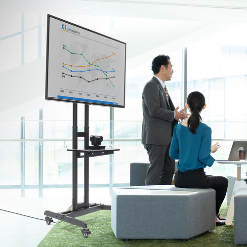 テレビスタンド｜ハイタイプ・高さ調整・棚付き65/75インチ対応