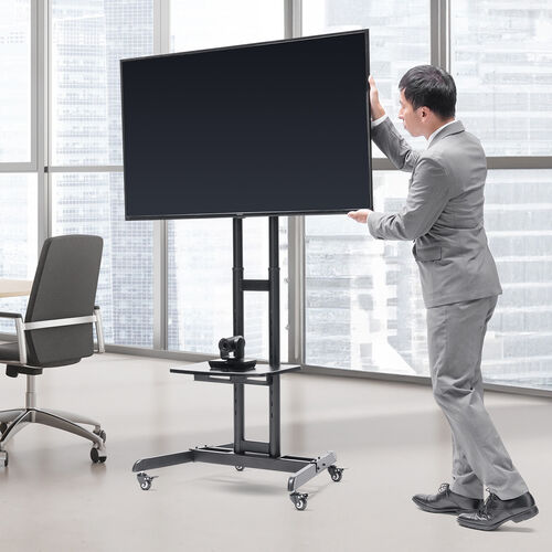 テレビスタンド｜ハイタイプ・高さ調整・棚付き65/75インチ対応