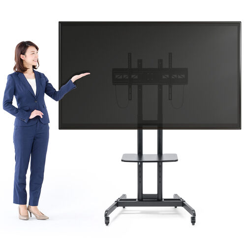 テレビスタンド｜ハイタイプ・高さ調整・棚付き65/75インチ対応