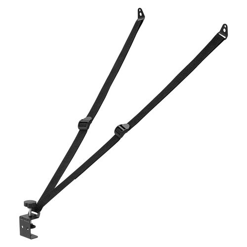 テレビ転倒防止ベルト（VESA取付・クランプ上下固定対応・穴あけ不要・壁固定対応・ブラック）