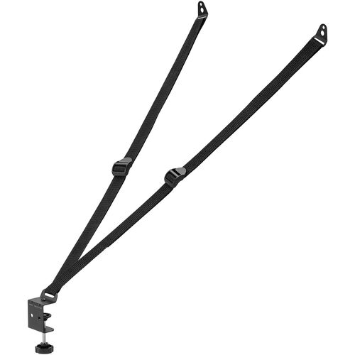 テレビ転倒防止ベルト（VESA取付・クランプ上下固定対応・穴あけ不要・壁固定対応・ブラック）