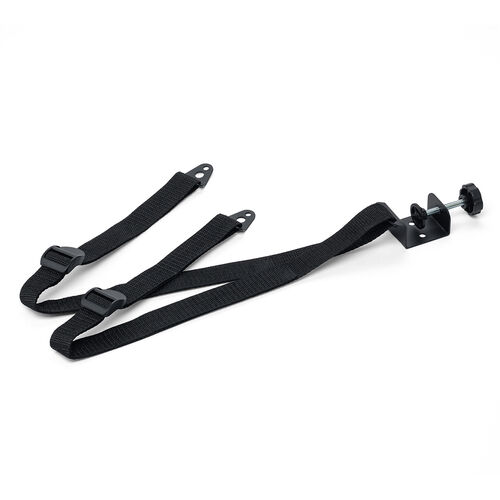 テレビ転倒防止ベルト（VESA取付・クランプ上下固定対応・穴あけ不要・壁固定対応・ブラック）