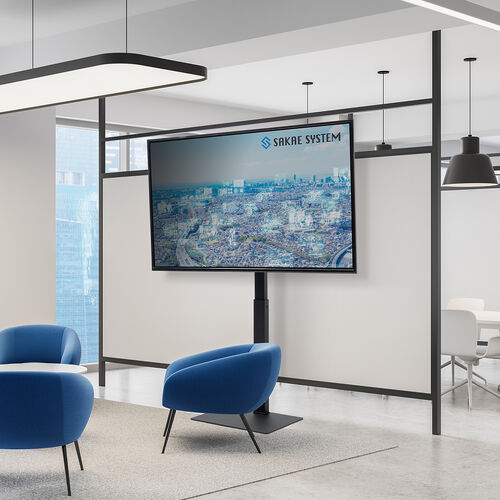 【アウトレット】テレビスタンド（壁寄せ・首振り・65インチ対応・高さ調節3段階・大型・据え置き）