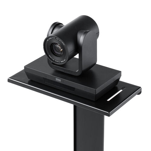 電動昇降ディスプレイスタンド（37～86インチ対応・カメラ台付き・キャスター付き・高耐荷重70kg・静音設計）